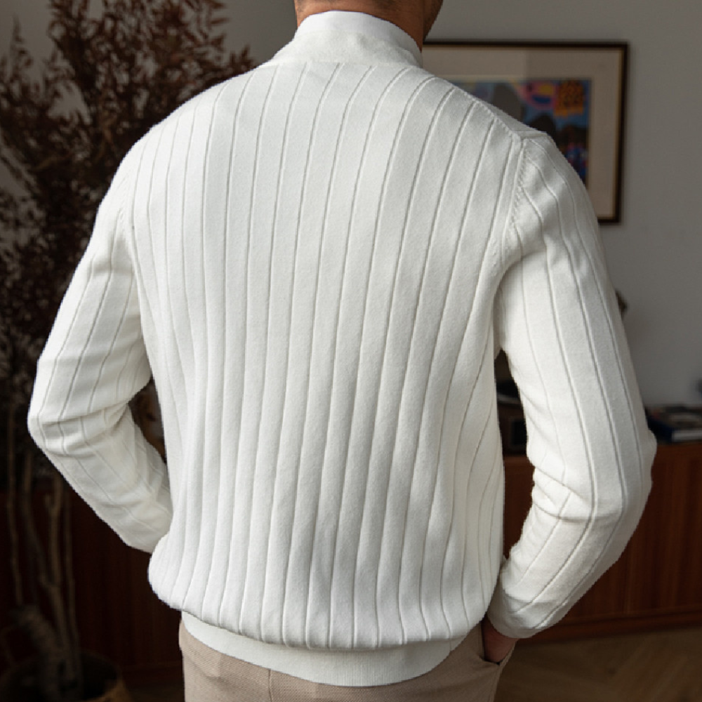 Stilla | Elegant Cardigan til Mænd med Enkel Strik