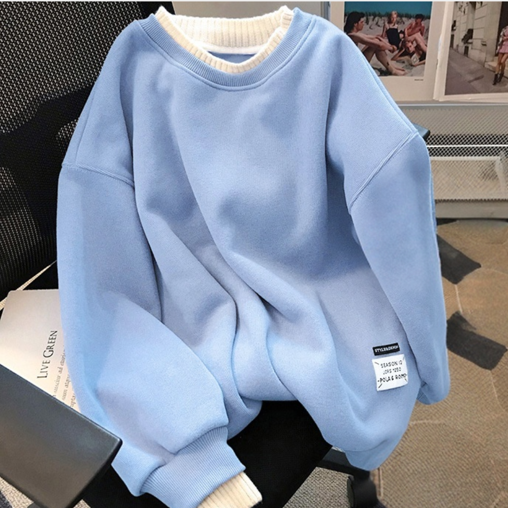 Stilla | Plys tyk sweater med rund hals til kvinder