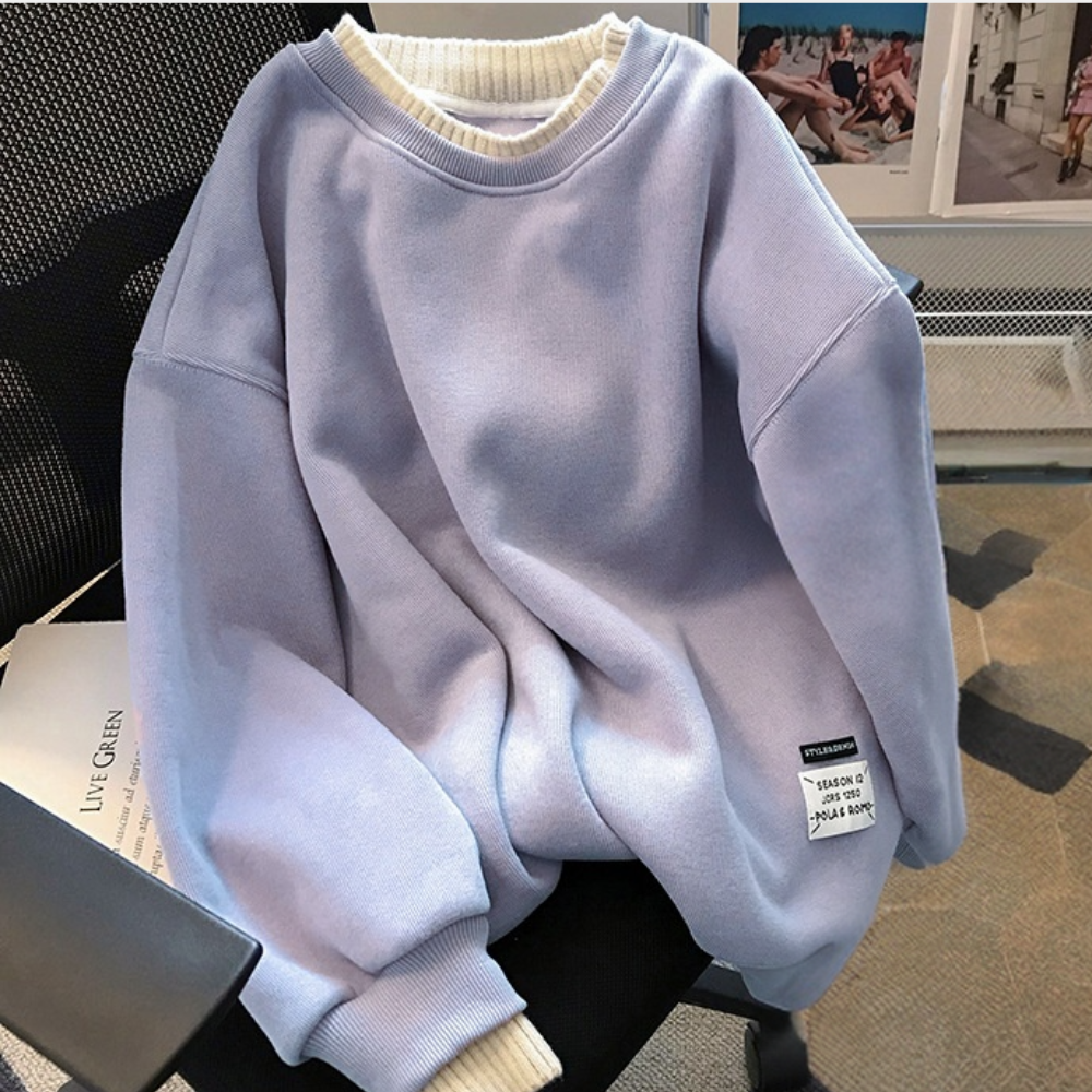 Stilla | Plys tyk sweater med rund hals til kvinder
