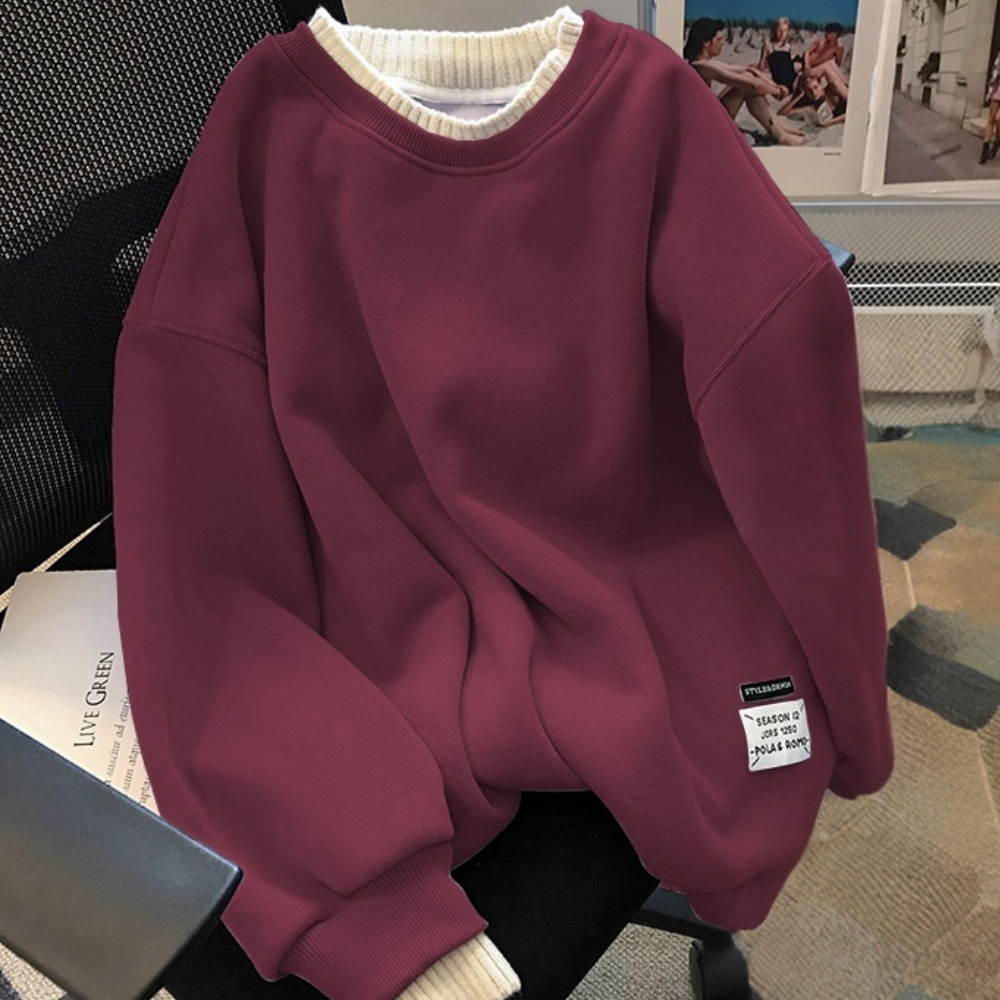 Stilla | Plys tyk sweater med rund hals til kvinder