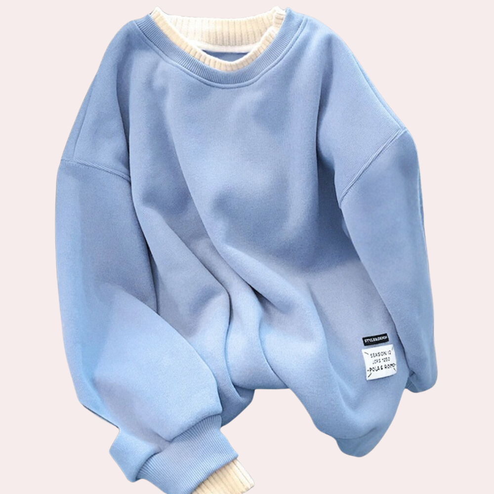 Stilla | Plys tyk sweater med rund hals til kvinder