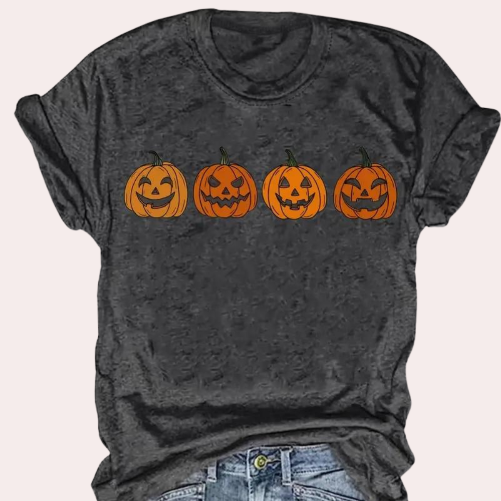 Stila | Afslappet Halloween Pumpkin T-shirt Til Damer