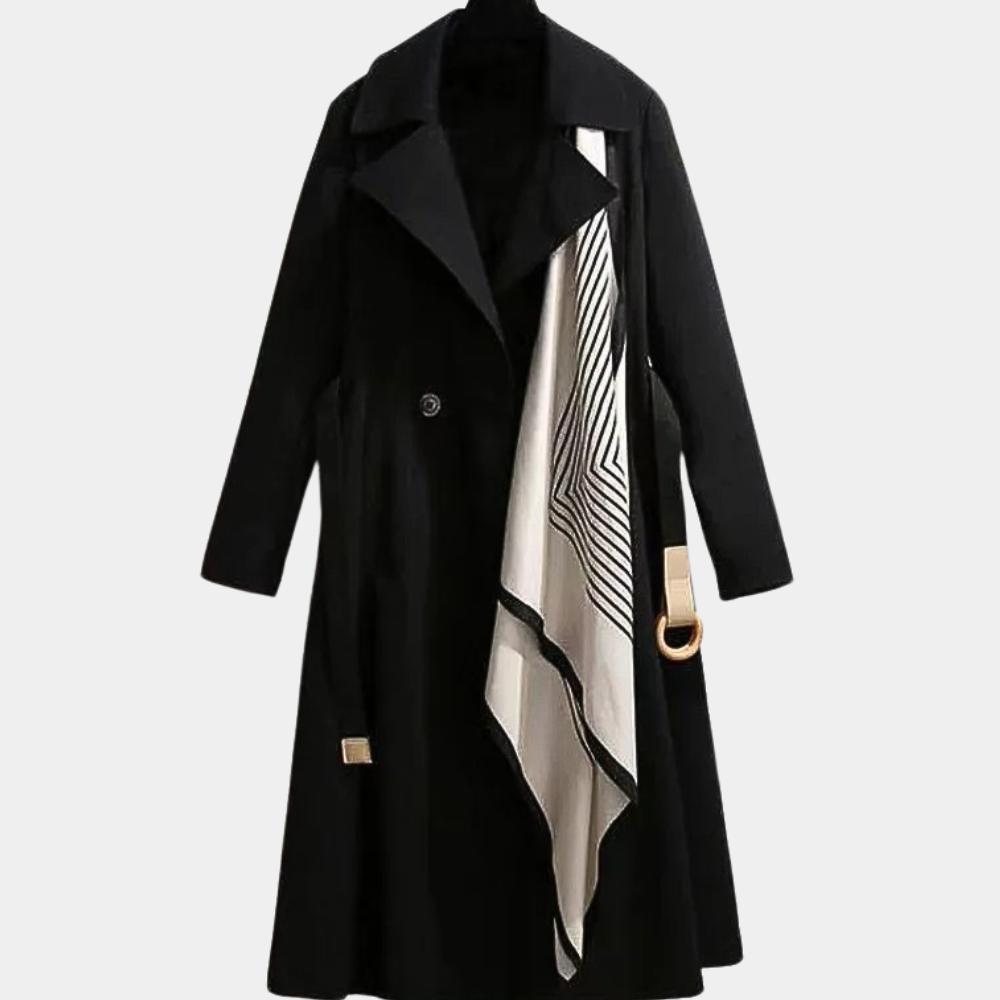 Stilla | Neddvendt Krave Trenchcoats til Kvinder