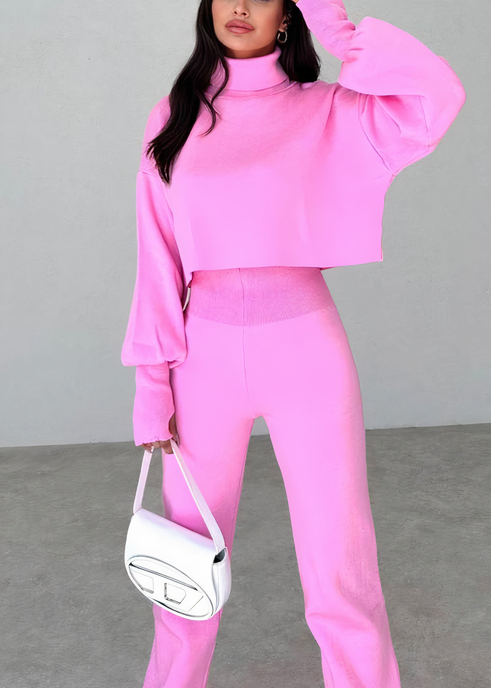 Stilla | Behageligt Jumpsuit Sæt Med Ståkrave
