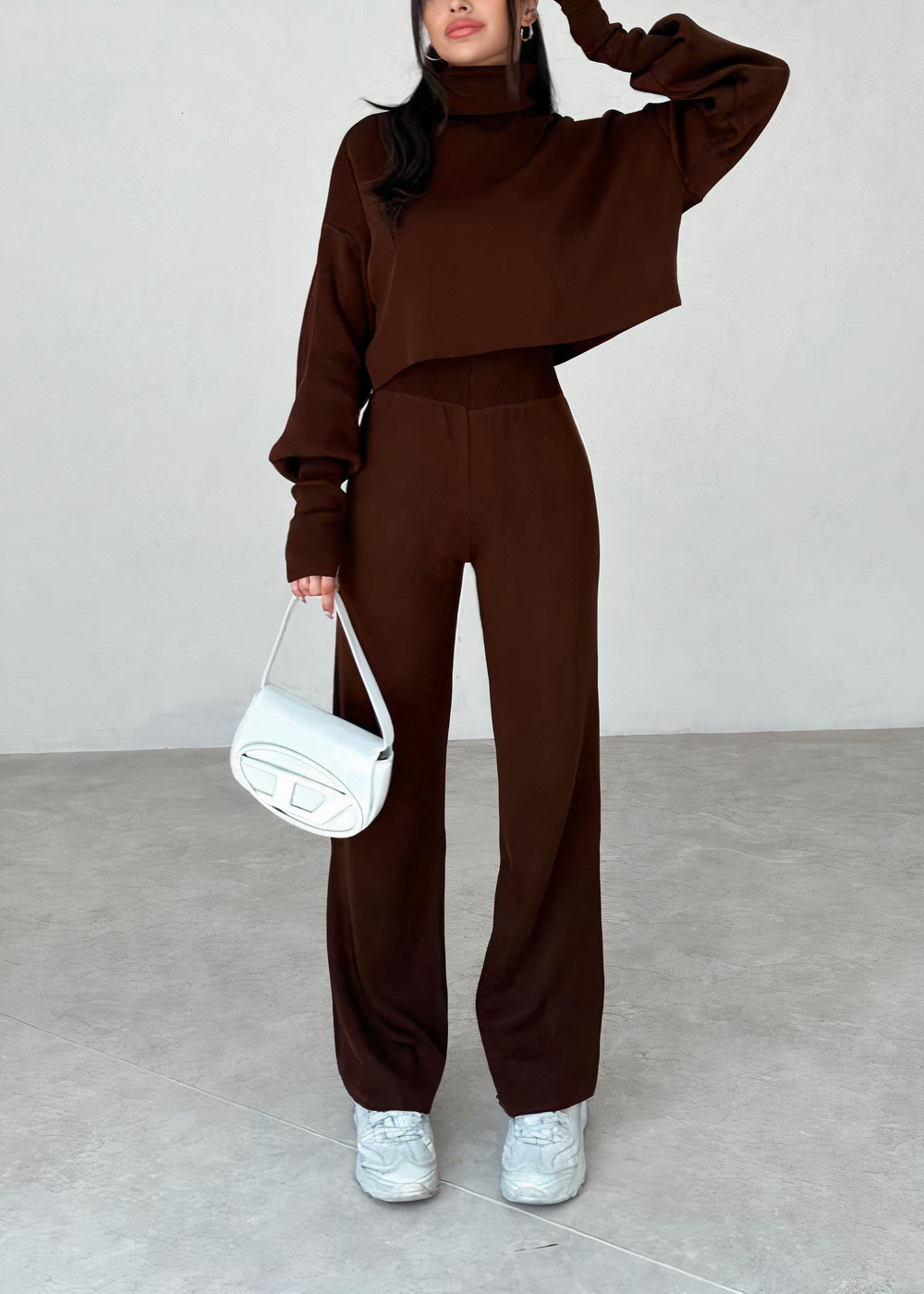 Stilla | Behageligt Jumpsuit Sæt Med Ståkrave