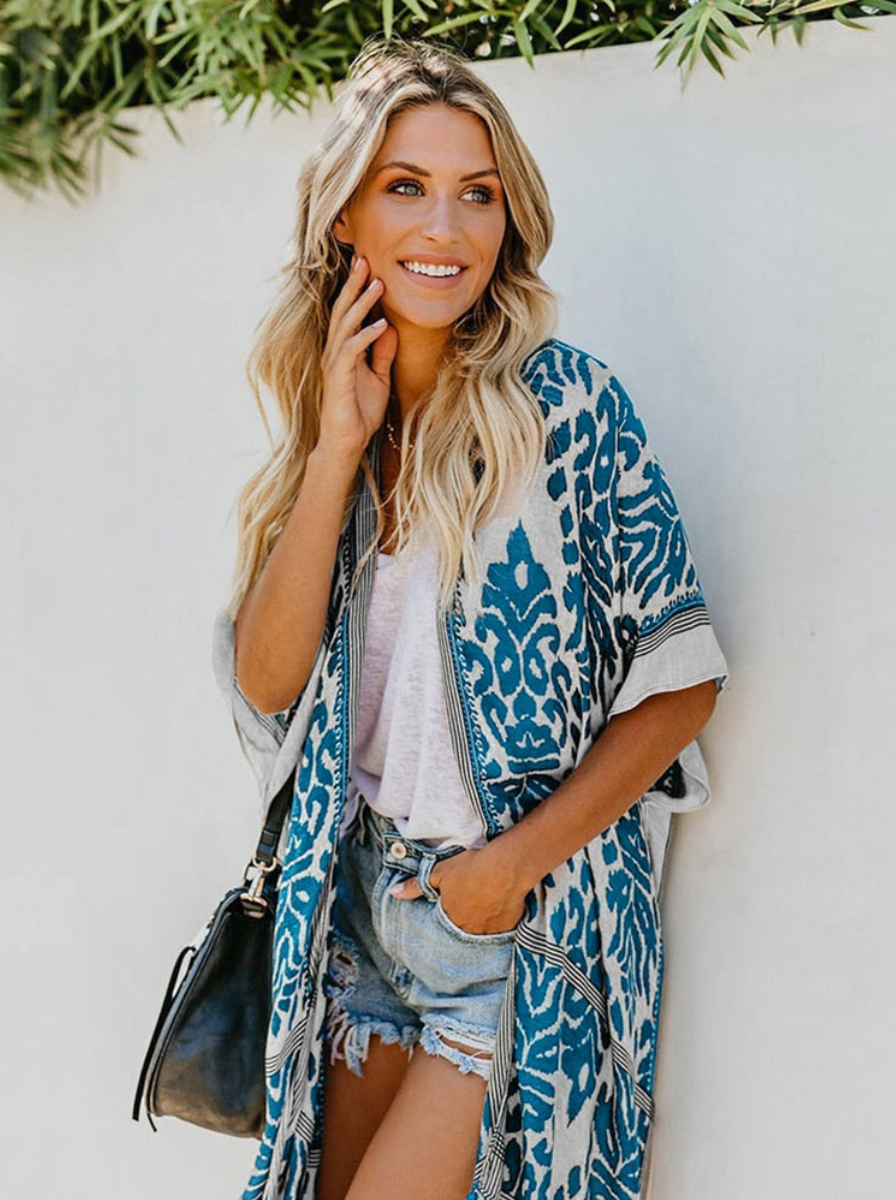 Stilla | Boho Strand Kimono Med Chic Look
