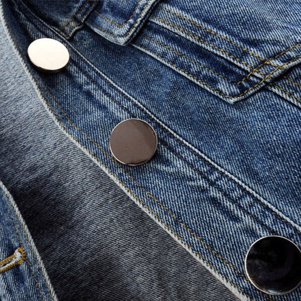 Stilla | Stilfuld Cropped Denimjakke