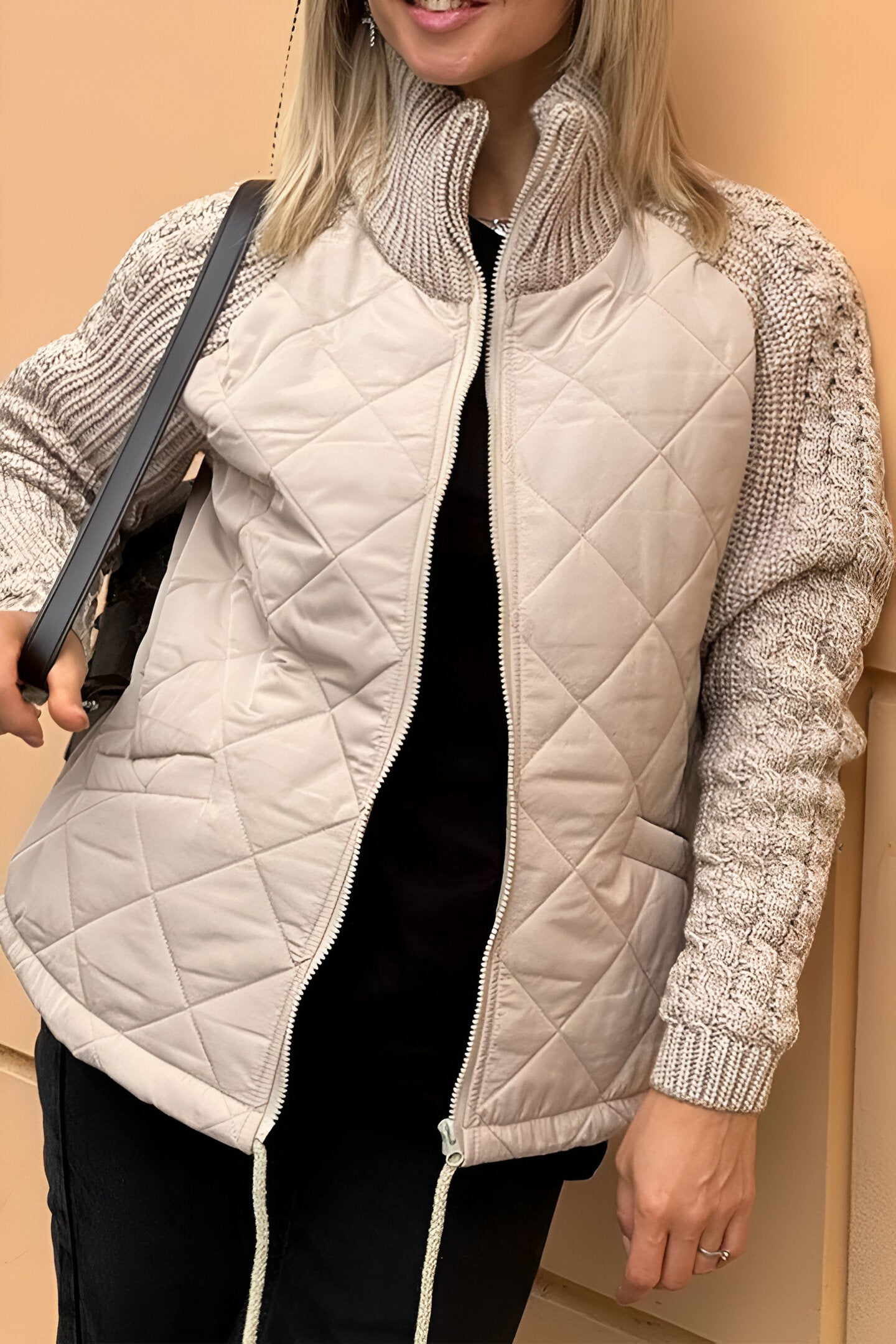 Stilla | Zipper Jakke lavet af Patchwork Strik