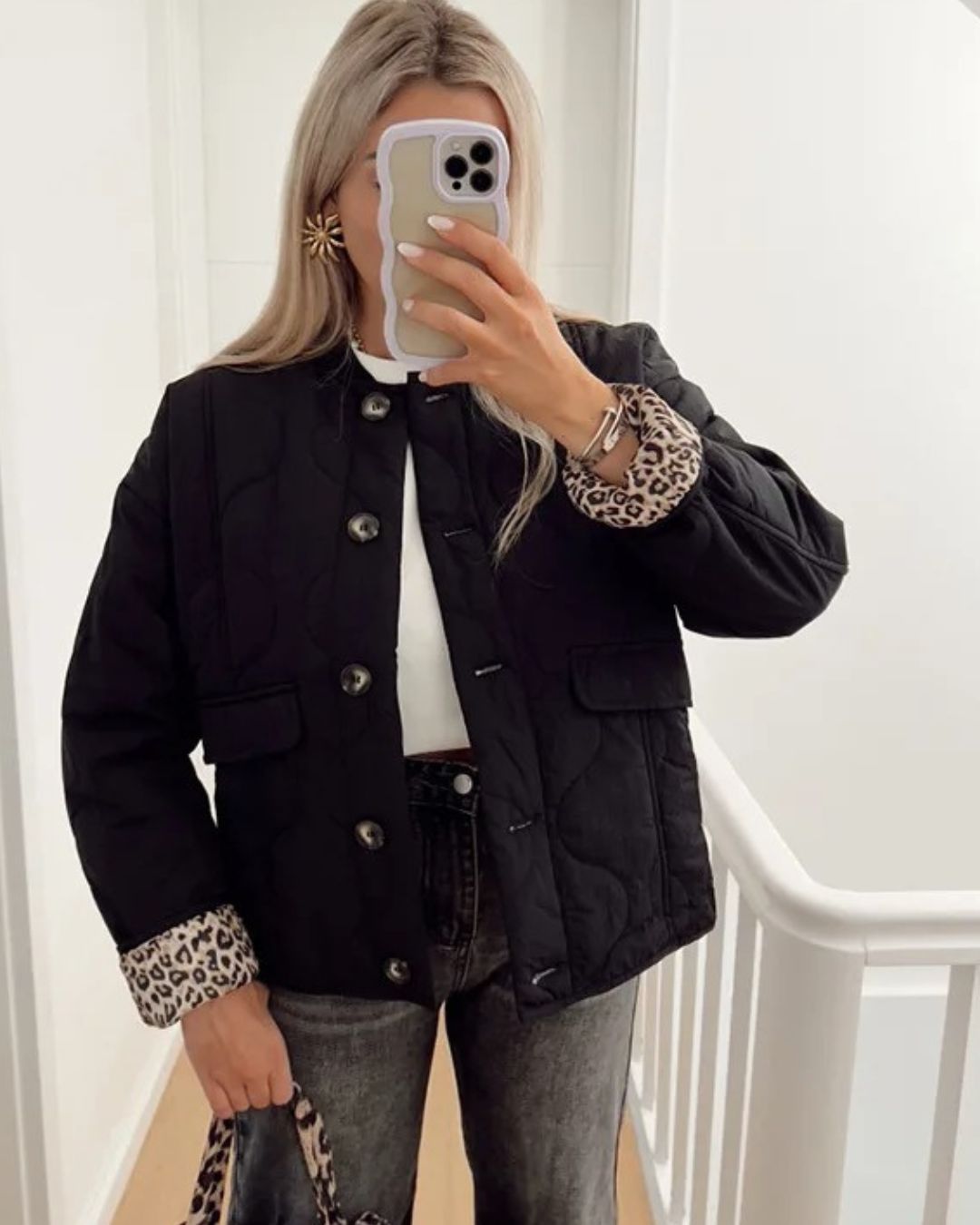 Stilla | Jakke Med Leopardskind