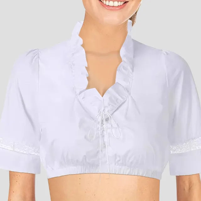 Stilla | Forførende LaceUp Dirndl Bluse til Kvinder