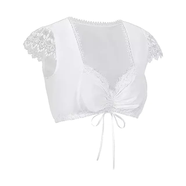 Stilla | Forførende LaceUp Dirndl Bluse til Kvinder