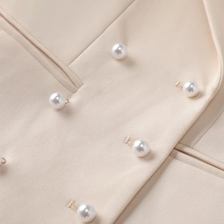 Stilla | Taljeret Blazer Med Perleknapper