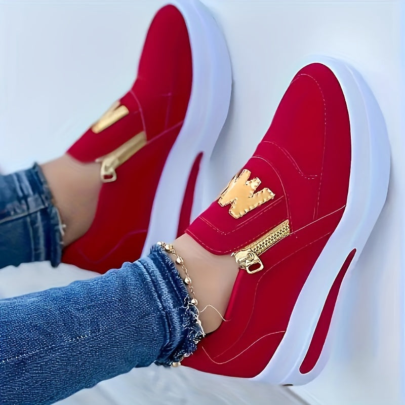 Stilla | Slip on Wedge Sneakers Med Bogstav Accent for Dame