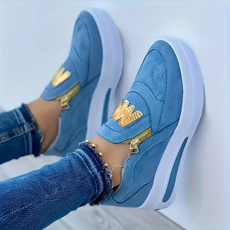 Stilla | Slip on Wedge Sneakers Med Bogstav Accent for Dame