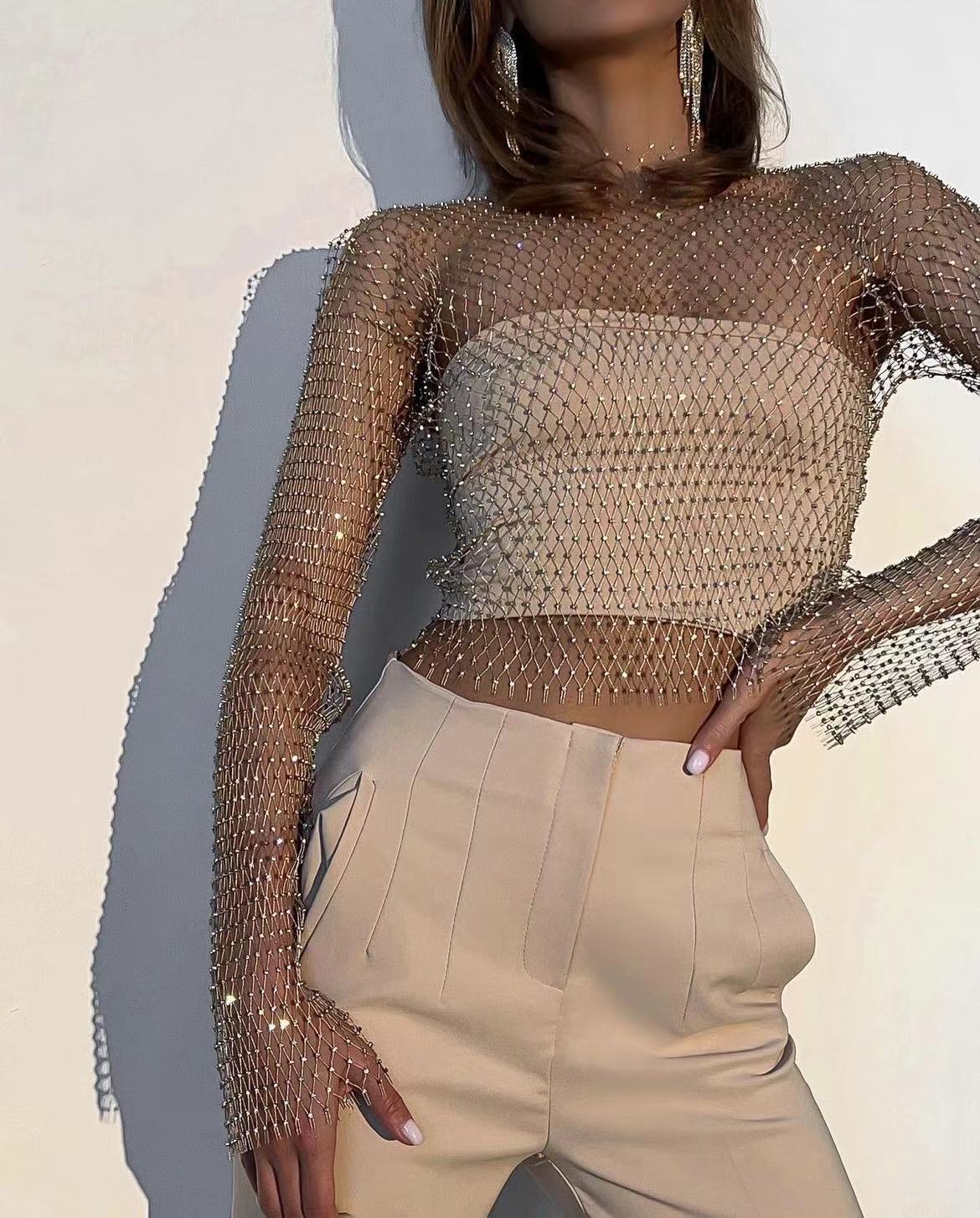 Stilla | Maska Top med strass