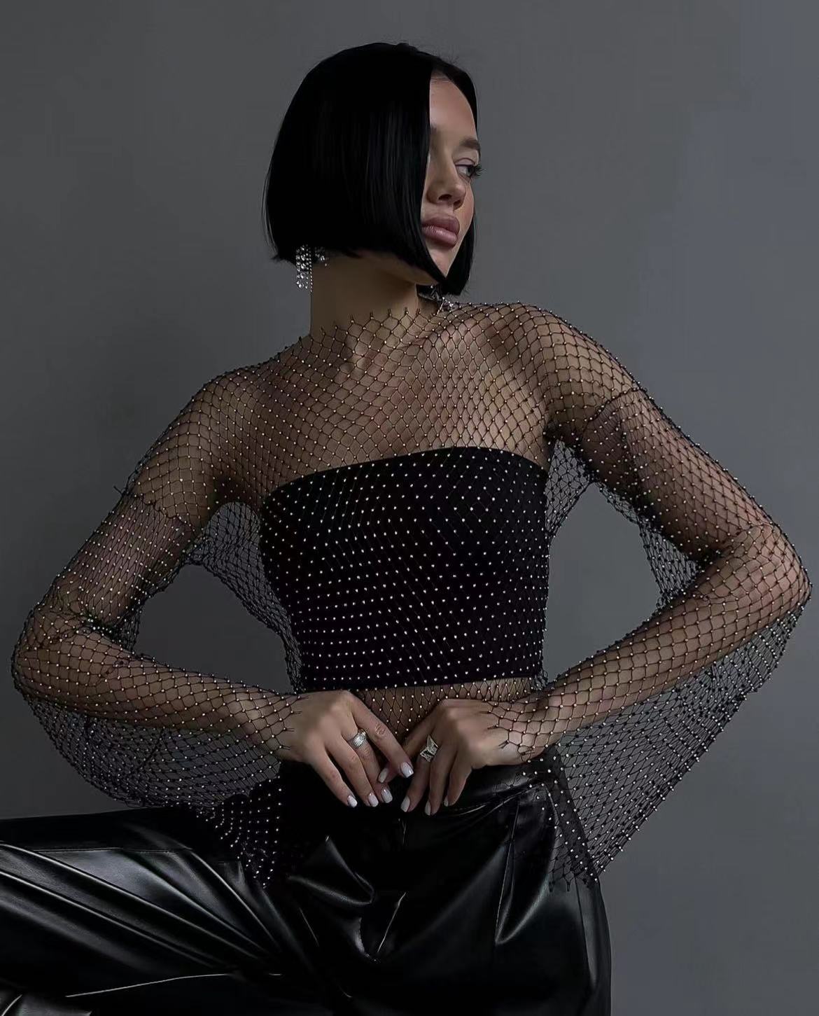 Stilla | Maska Top med strass