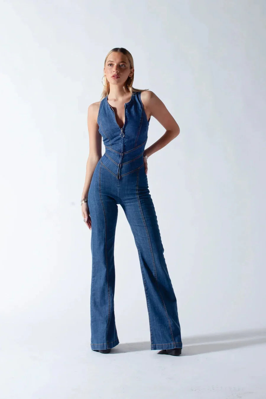 Stilla | Denim Buksedragt Med Stil
