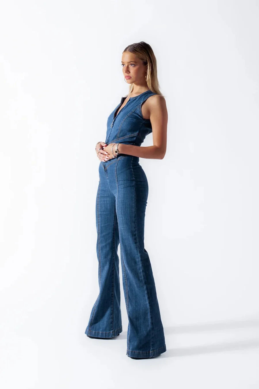 Stilla | Denim Buksedragt Med Stil