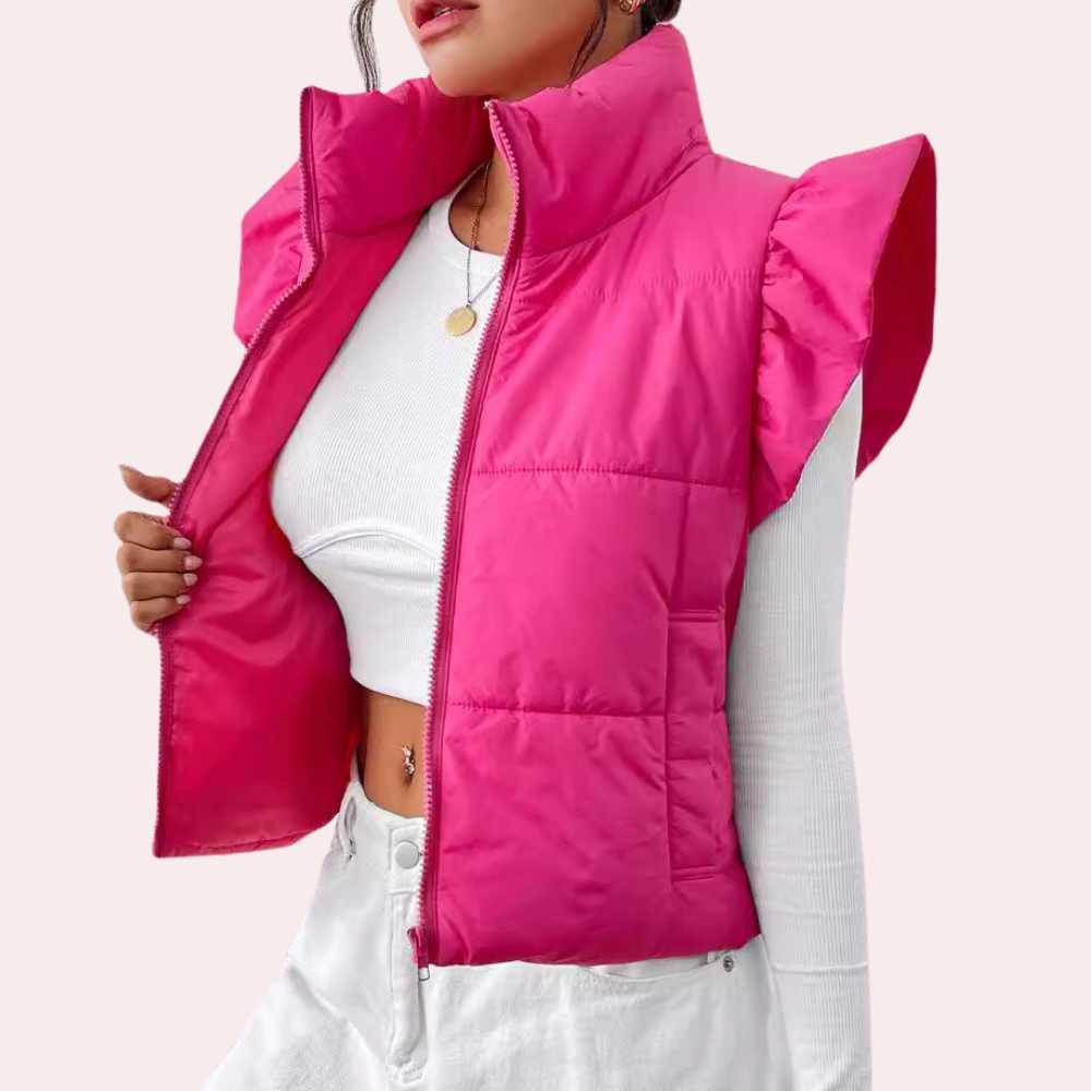 Stilla | Moderne Korte Stoppede Gilet til Kvinder