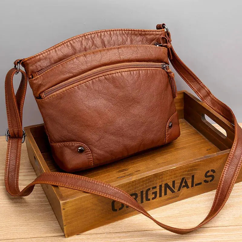 Stilla | Retro Charm Blød Læder Ant Tyver Messenger Bag
