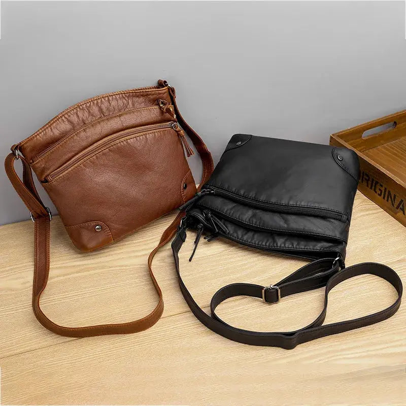 Stilla | Retro Charm Blød Læder Ant Tyver Messenger Bag