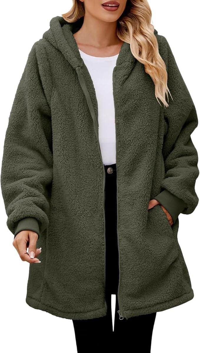Stilla | Teddy Fleece Jakke Varm Frakke Til Kvinder