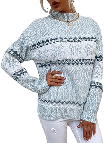 Stilla | Blød Polo, Strik, Snefnugmønster, Varm Og Trendy
