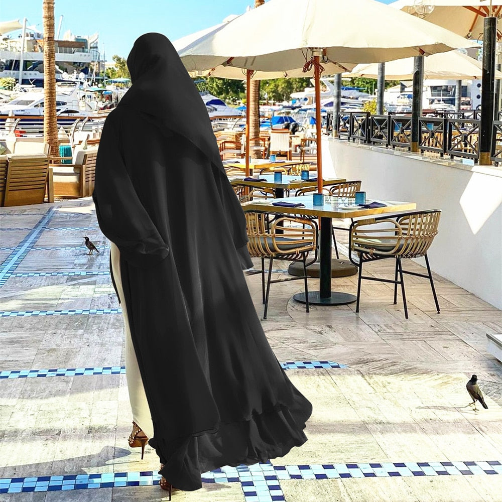 Stilla | Åben Amina Abaya Med Hijab