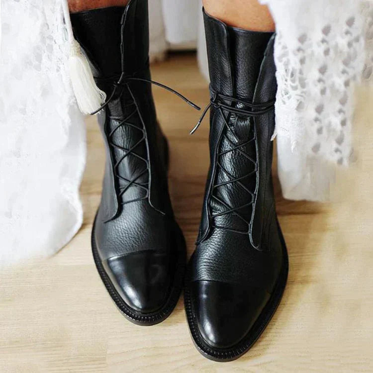 Stilla | Støvler I Vintage-look Med Hæl