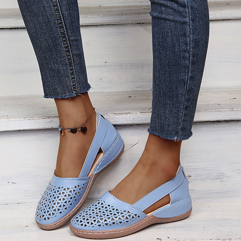 Stilla | Wedge Ortopædisk Udhulede Vintage Sandaler