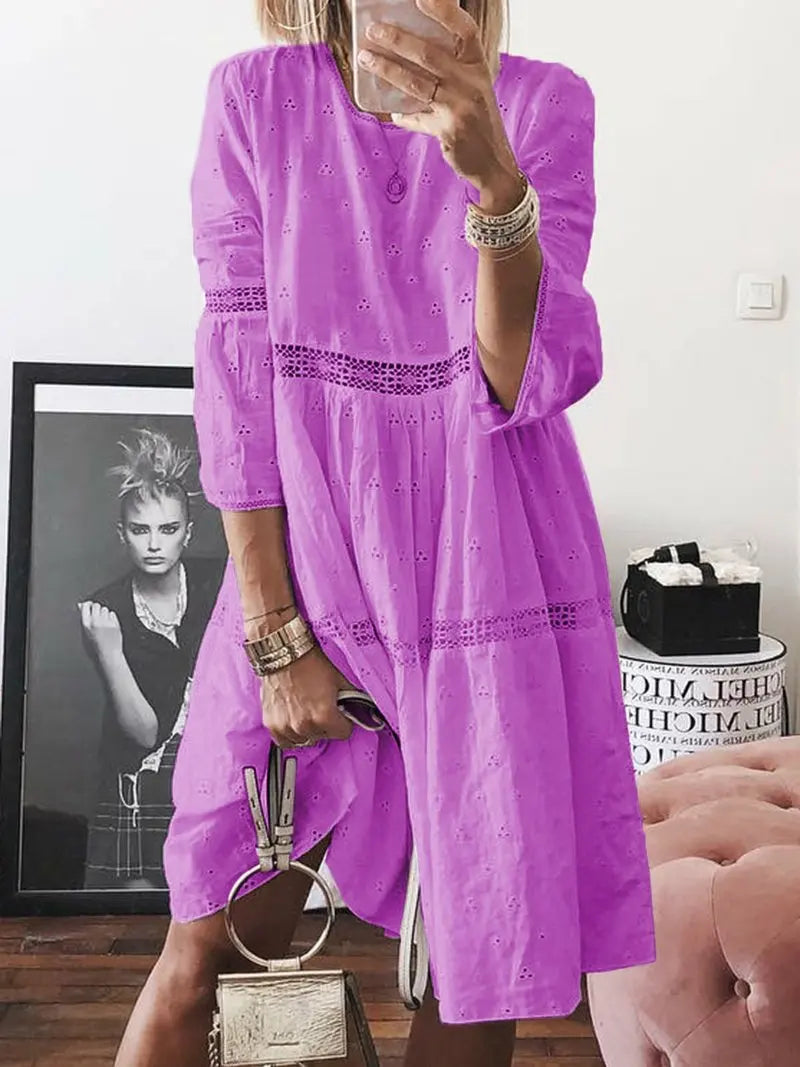 Stilla | Elegant Kjole med Broderi