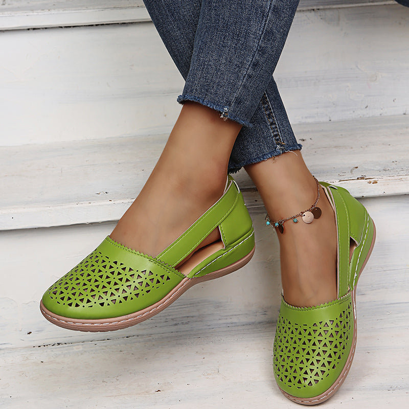 Stilla | Wedge Ortopædisk Udhulede Vintage Sandaler