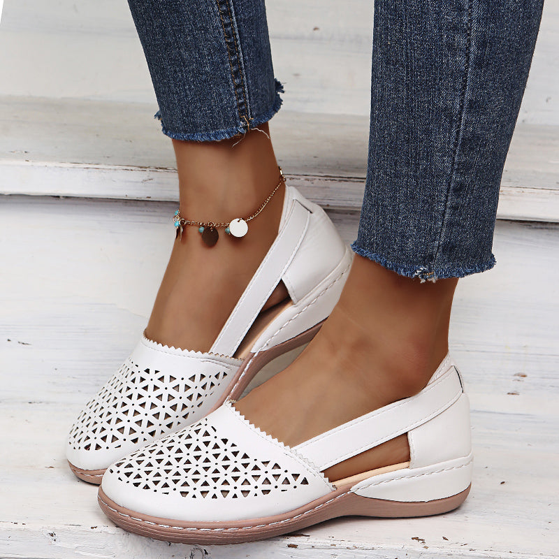 Stilla | Wedge Ortopædisk Udhulede Vintage Sandaler