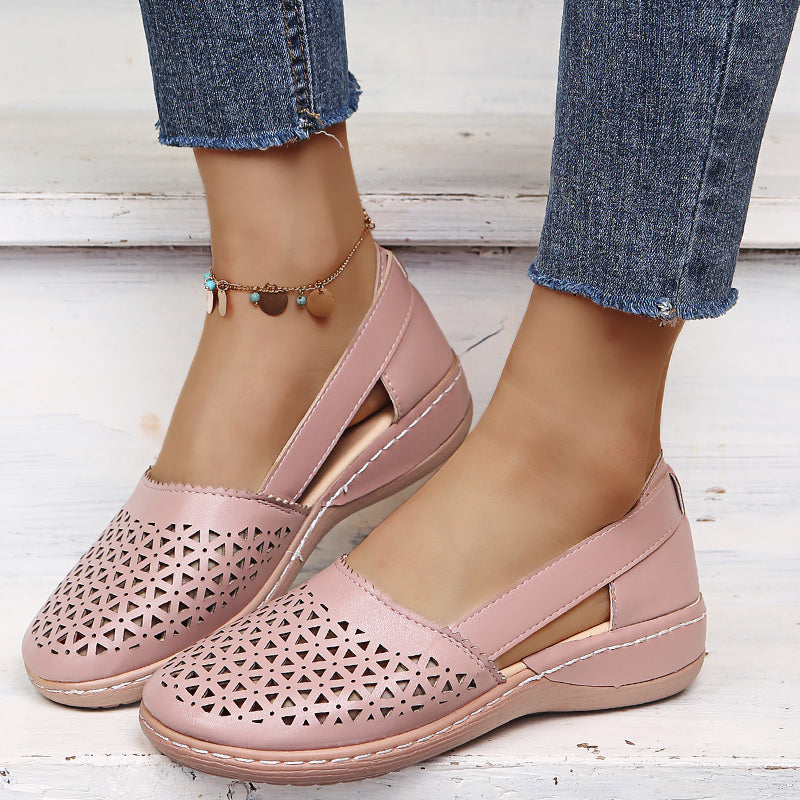 Stilla | Wedge Ortopædisk Udhulede Vintage Sandaler