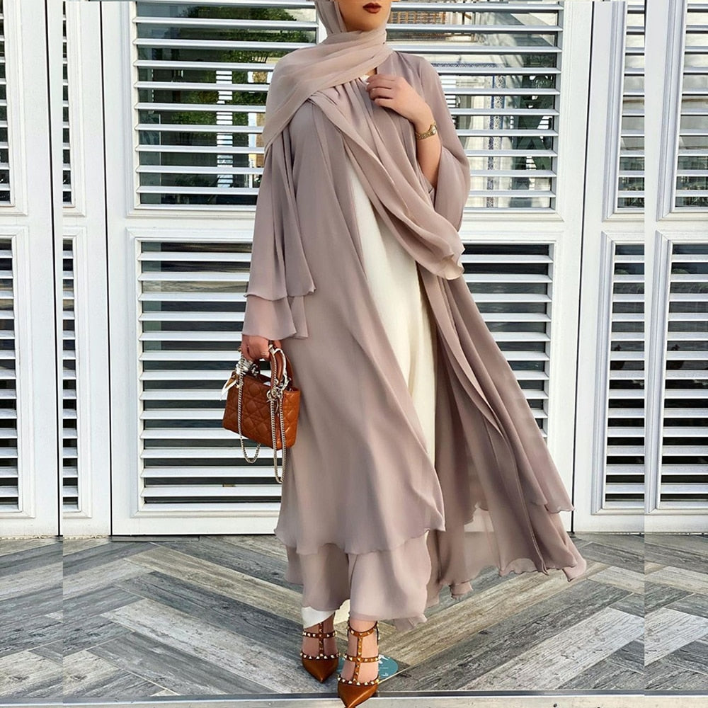 Stilla | Åben Amina Abaya Med Hijab