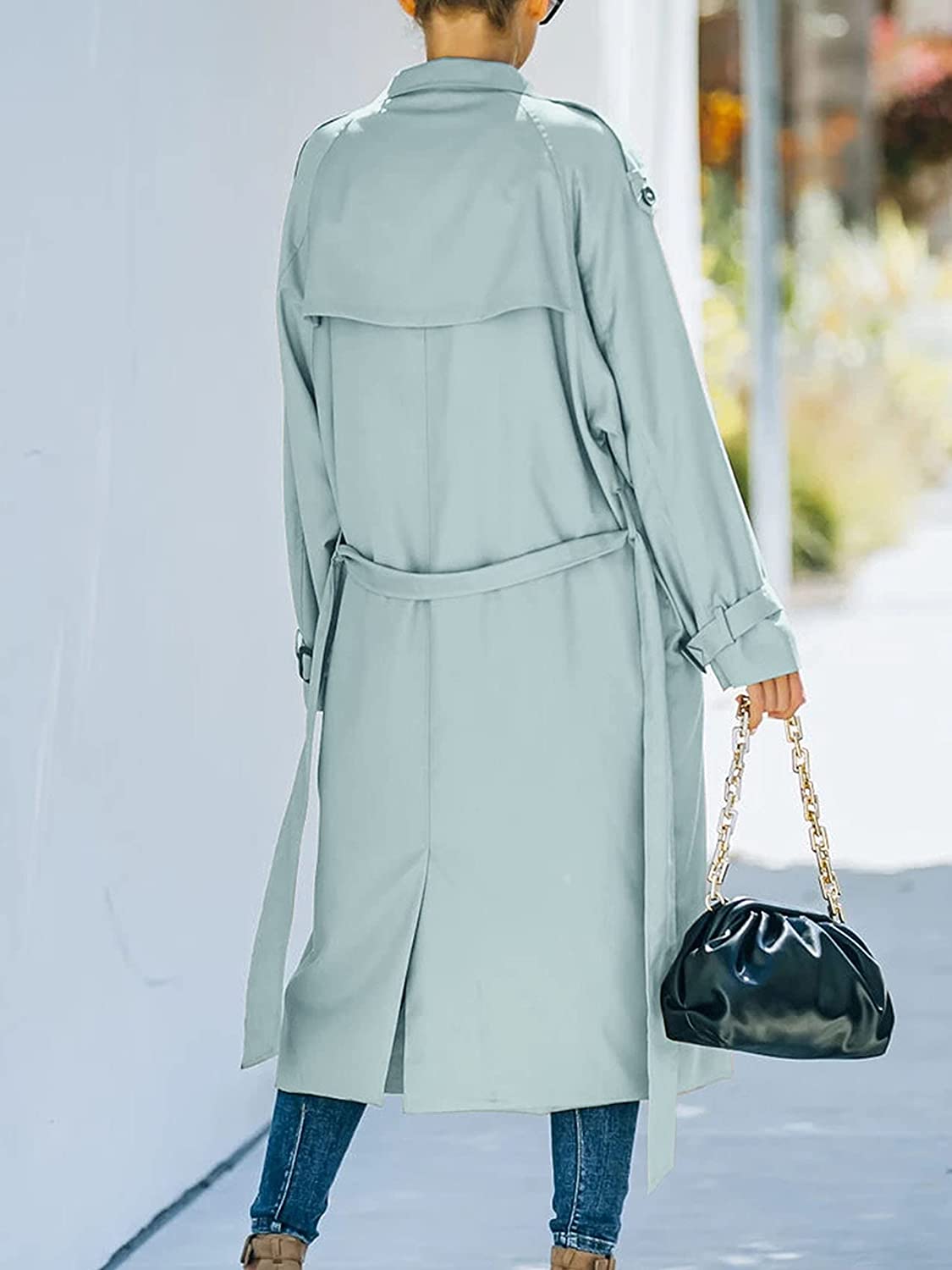 Stilla | K klassisk trenchcoat med dobbelt knaplukning til damer