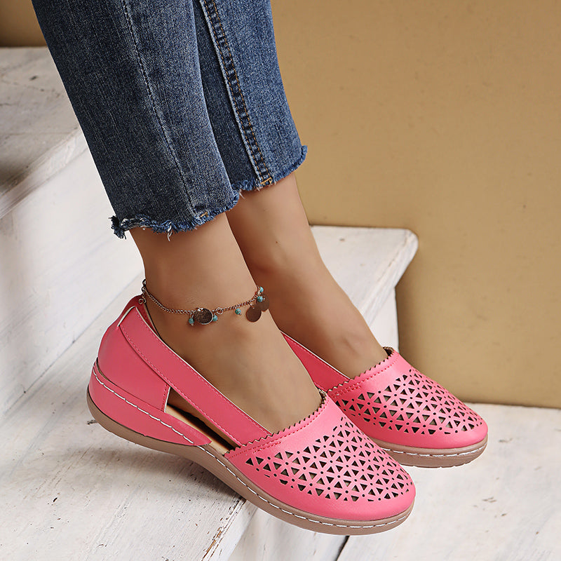 Stilla | Wedge Ortopædisk Udhulede Vintage Sandaler