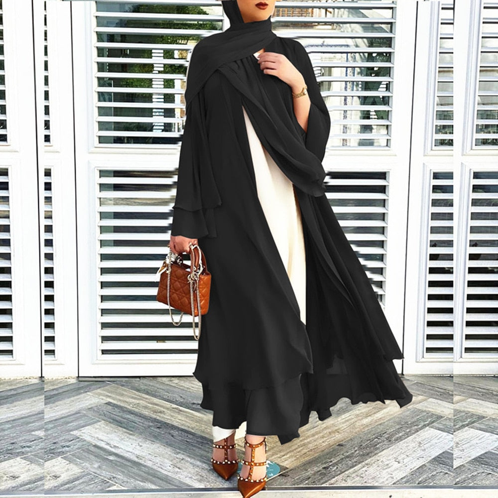 Stilla | Åben Amina Abaya Med Hijab