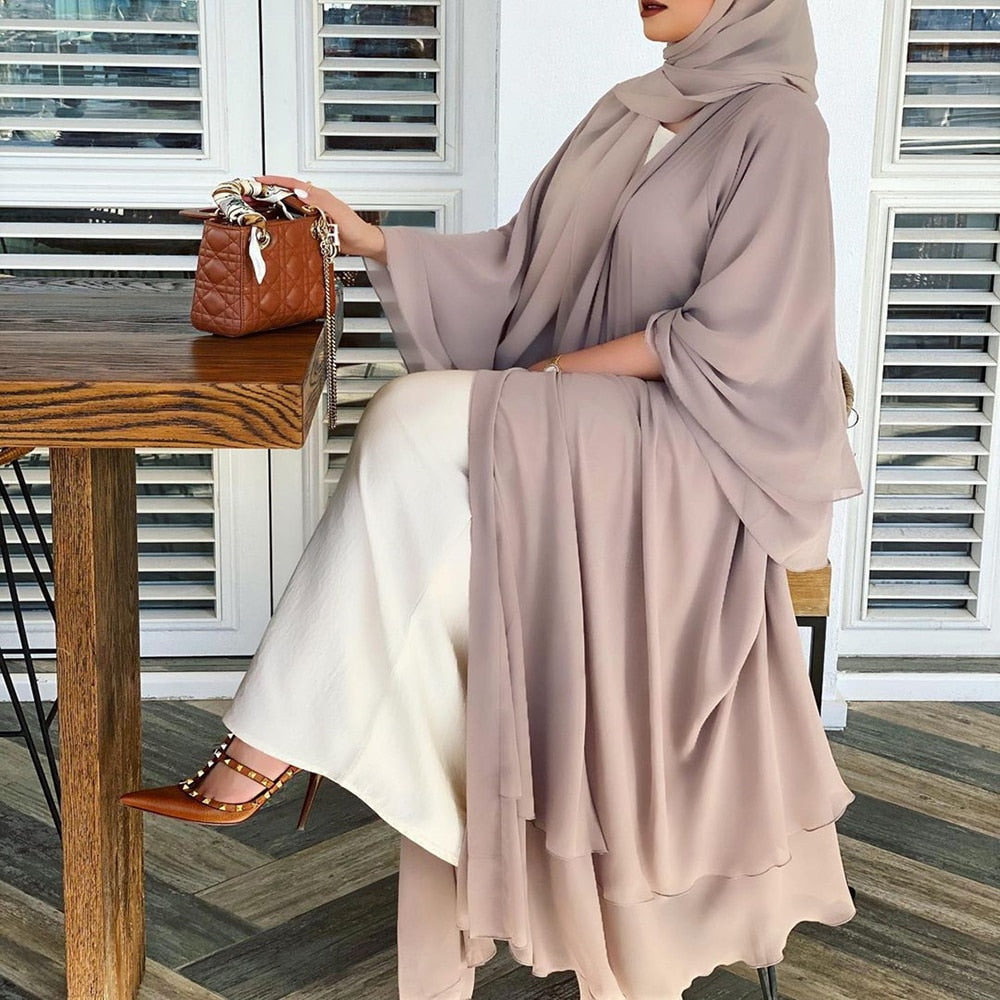 Stilla | Åben Amina Abaya Med Hijab