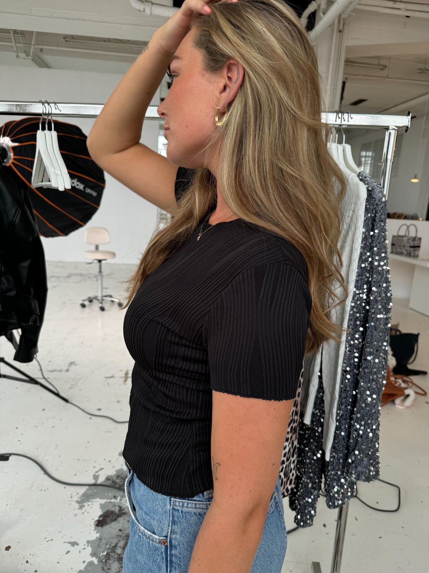 Stilla | Mesh Toppen Sort