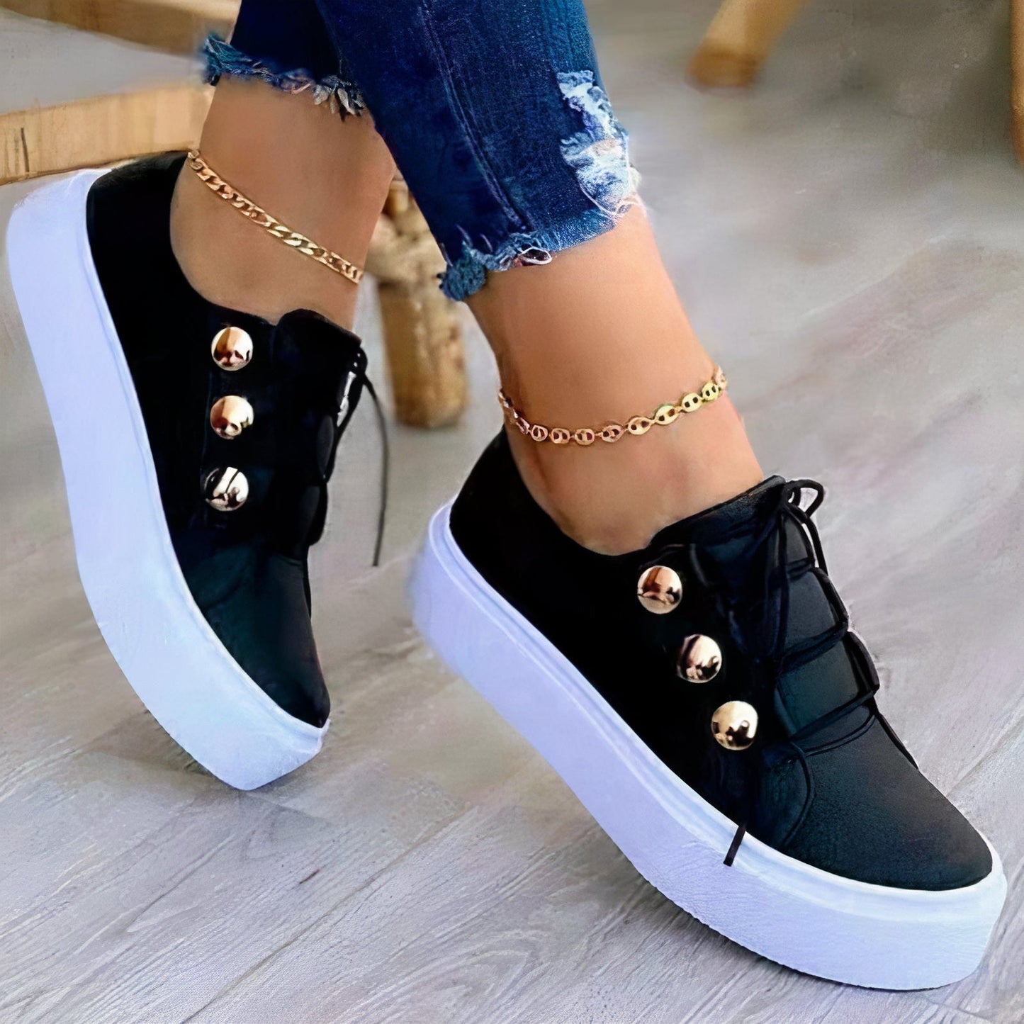 Stilla | Sneakers Med Plateau