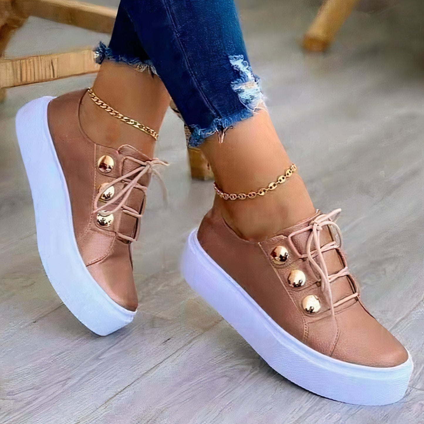 Stilla | Sneakers Med Plateau