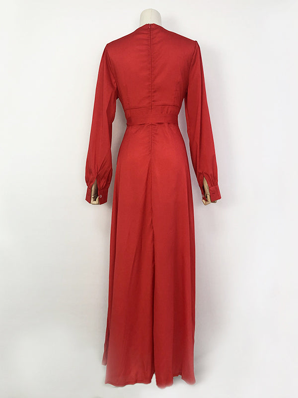 Stilla | Kjole Til Gravide for Red Belt Split Elegante Women's Dresses Cocktail Kjoler Til Gravide