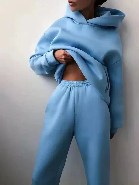 Stilla | Farvet Hættetrøje og Sweatpants Sæt til Kvinder