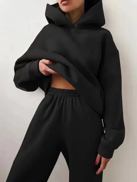 Stilla | Farvet Hættetrøje og Sweatpants Sæt til Kvinder