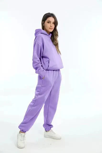 Stilla | Farvet Hættetrøje og Sweatpants Sæt til Kvinder