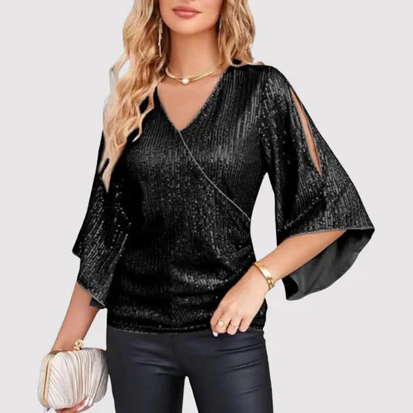 Stilla | Elegante og Behagelige Glitter-Top til Kvinder