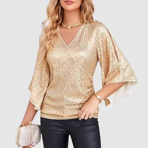 Stilla | Elegante og Behagelige Glitter-Top til Kvinder