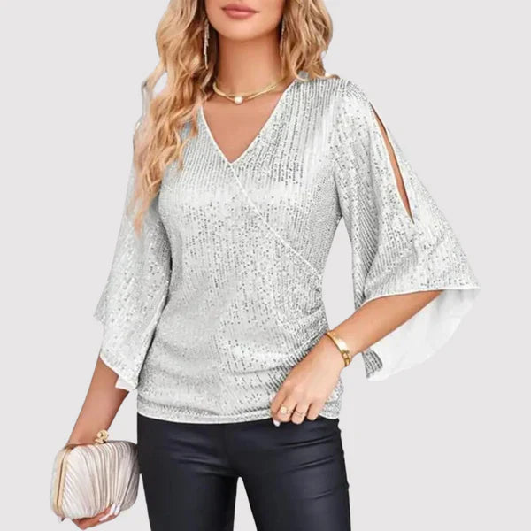 Stilla | Elegante og Behagelige Glitter-Top til Kvinder