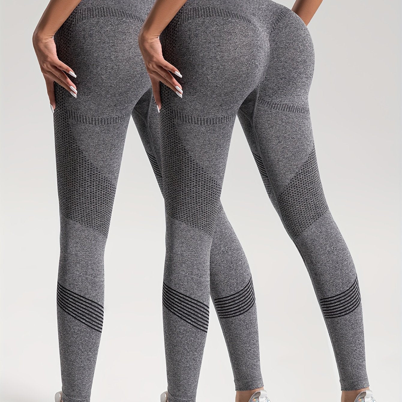 Stilla | Elegance Sæt Af 2 Prikkede Fitness Leggings Til Stilfulde Træninger